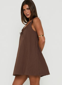 Antiquity Swing Mini Dress Chocolate