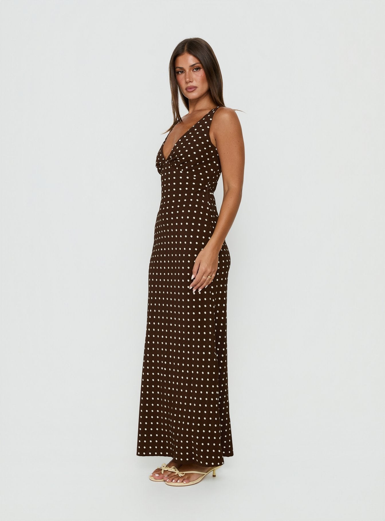 brown polka dot dress australia Polka Dot Midi Dress  Princess Highway