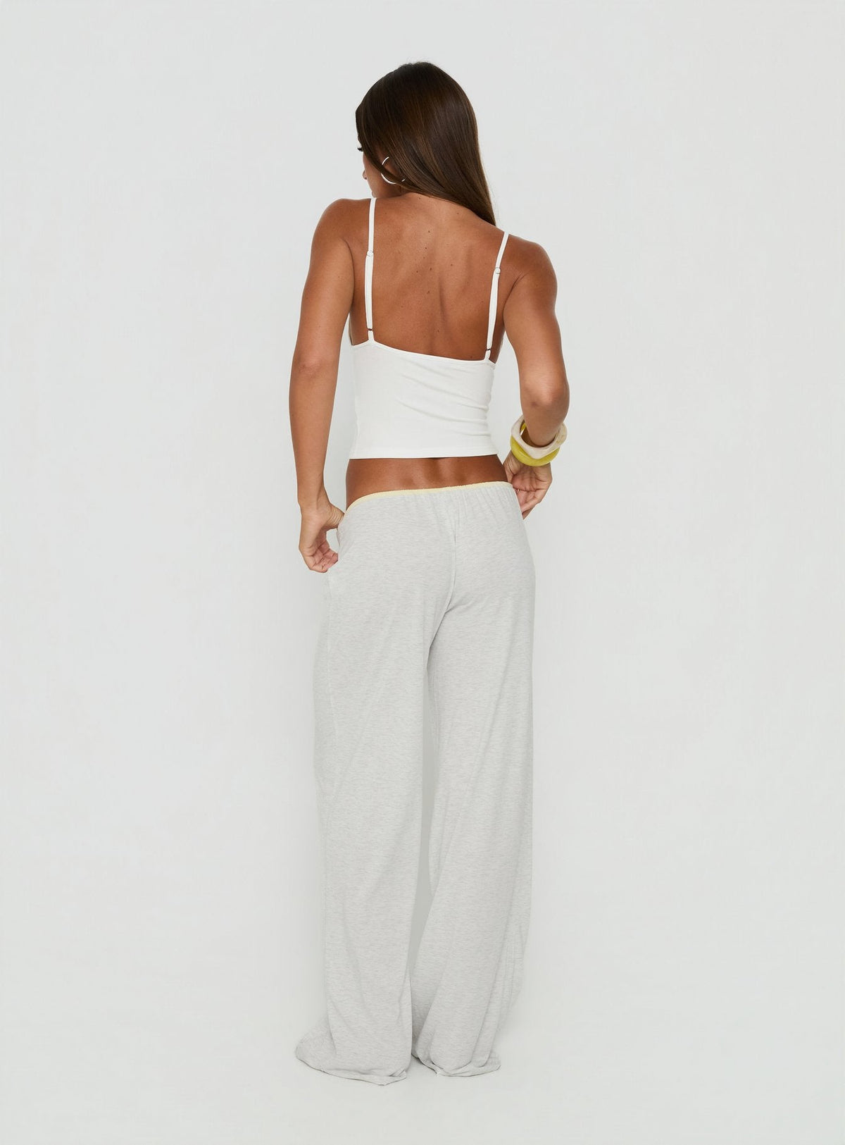 Jessika Ultra Low Pants Yellow / Grey Marle