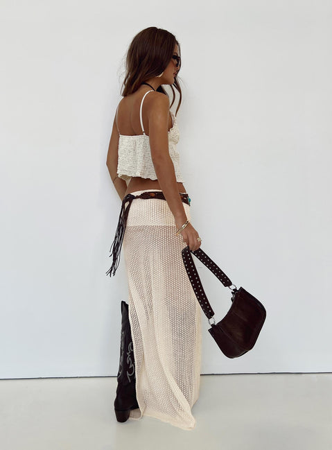 product Ghauri Maxi Skirt Cream Princess Polly  Maxi 