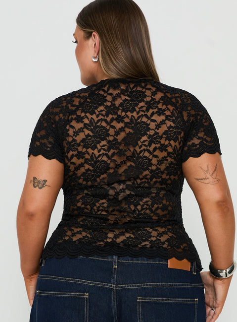 Giallo Lace Top Black Curve