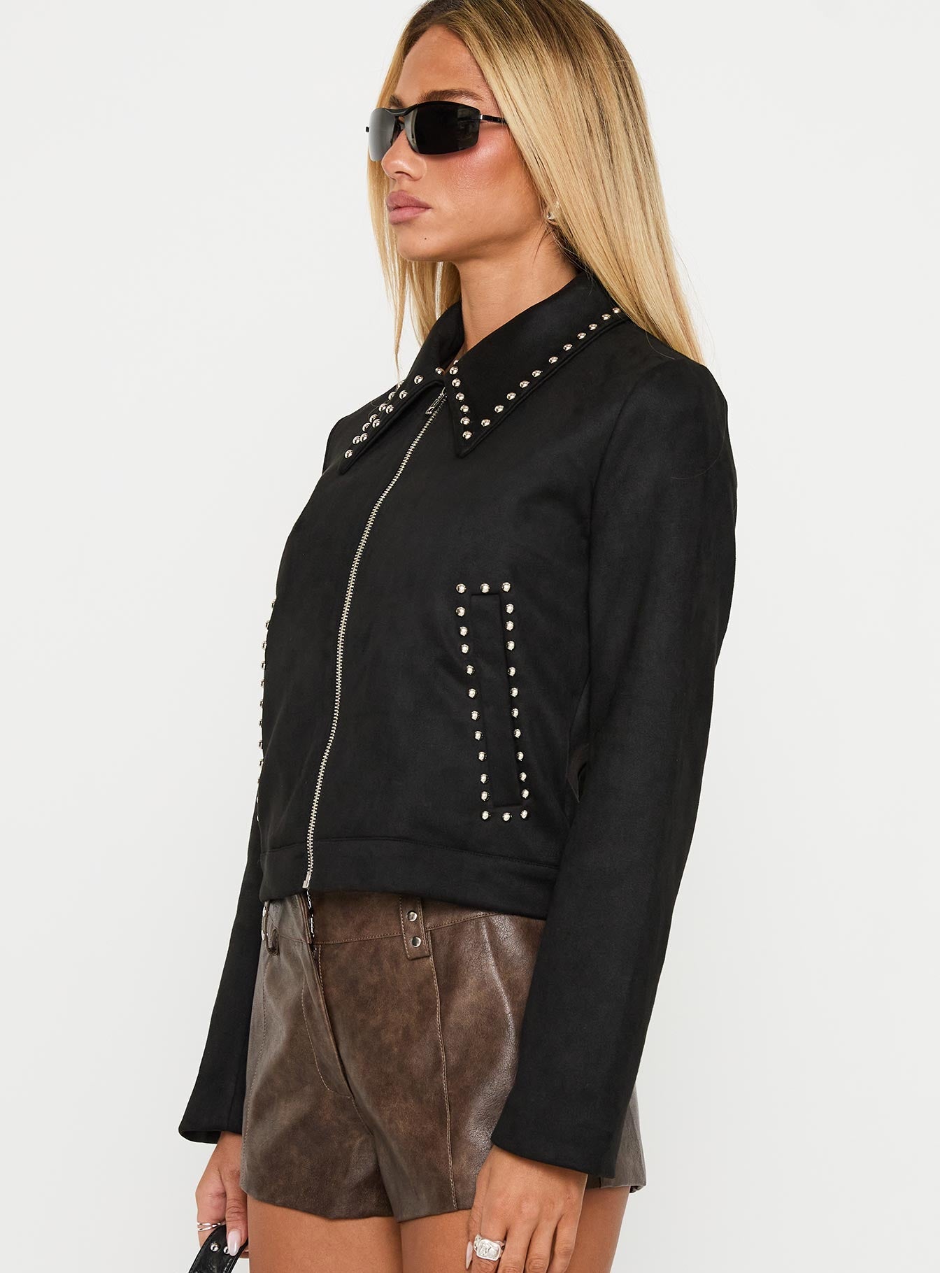 Hurleigh Faux Suede Jacket Black