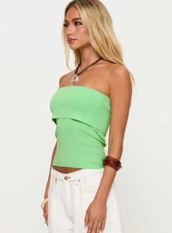 Daqiuri Strapless Foldover Top Green