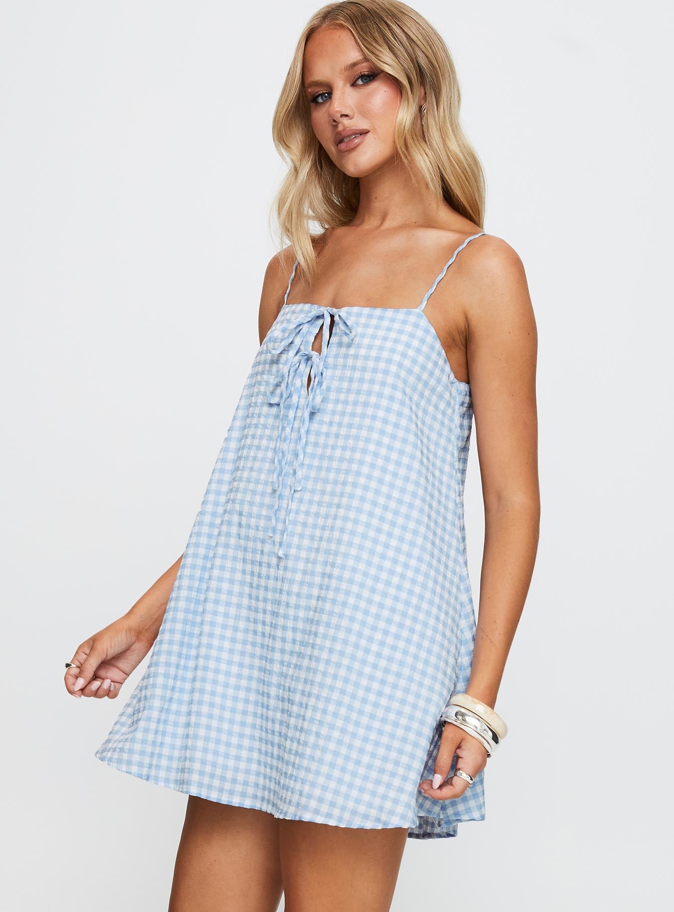 Lily Of The Valley Mini Dress Blue