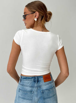 product Princess Polly Short Sleeves Crew Neck  Getaway Baby Tee White