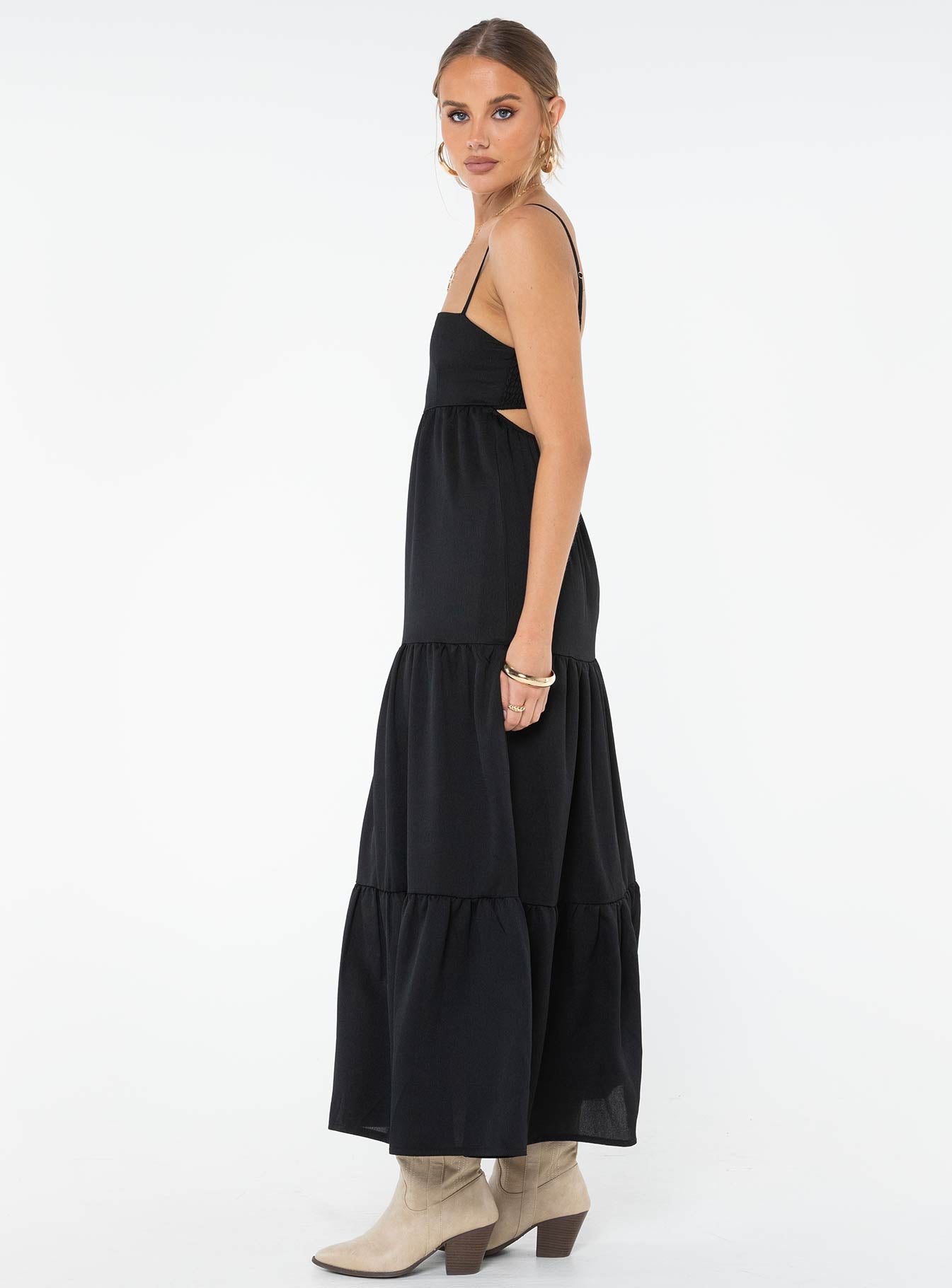 product Princess Polly Scoop Neck  Dunster Maxi Dress Black