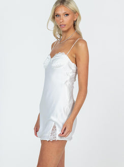 product Princess Polly Sweetheart Neckline  Snowbird Mini Dress White Tall