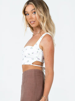 product Princess Polly Sleeveless Square Neck  Elwood Top White