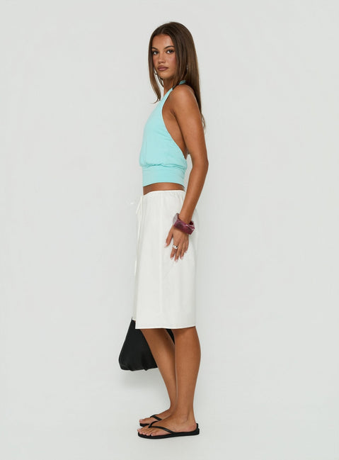 Avirea Relaxed Longline Shorts White