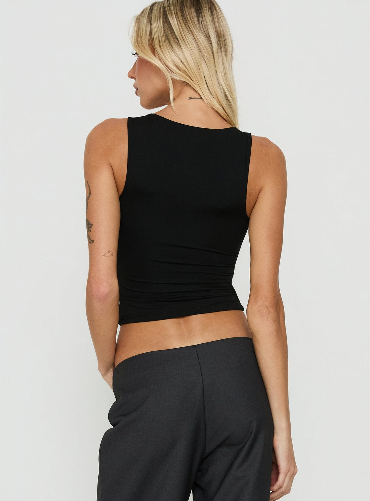 Kierrah Slim Tank Top Black