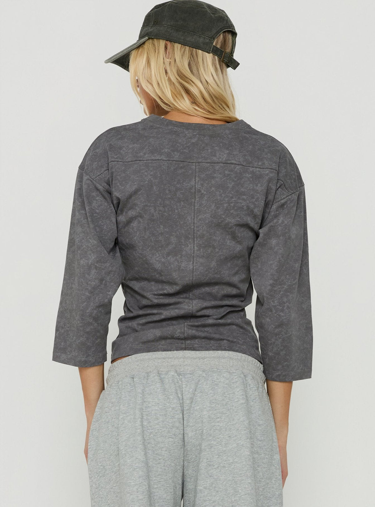 City 3/4 Sleeve Graphic Tee Grey / Yellow