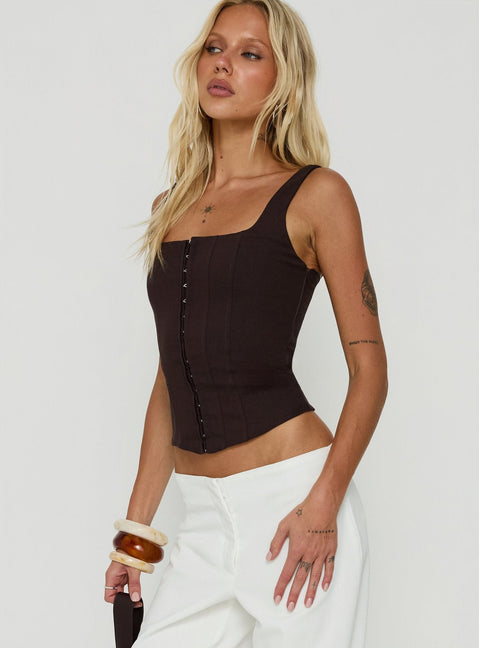 Floreva Corset Top Chocolate