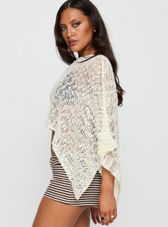 Boni Knit Poncho Cream