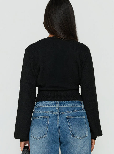 Dawsen Button Down Cardigan Black