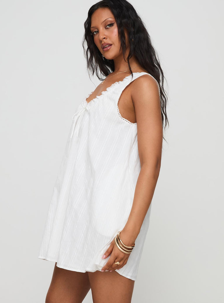 Antiquity Swing Mini Dress White | Princess Polly AU