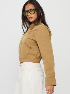 Perfection Cropped Jacket Mustard