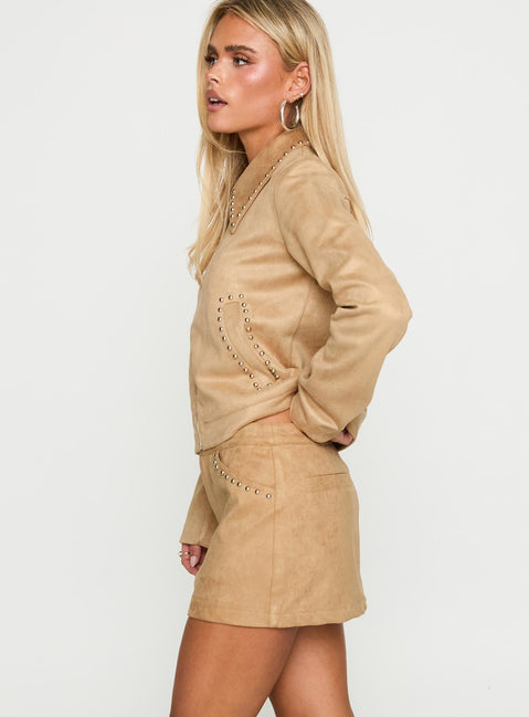 Willoughby Mini Skirt Beige
