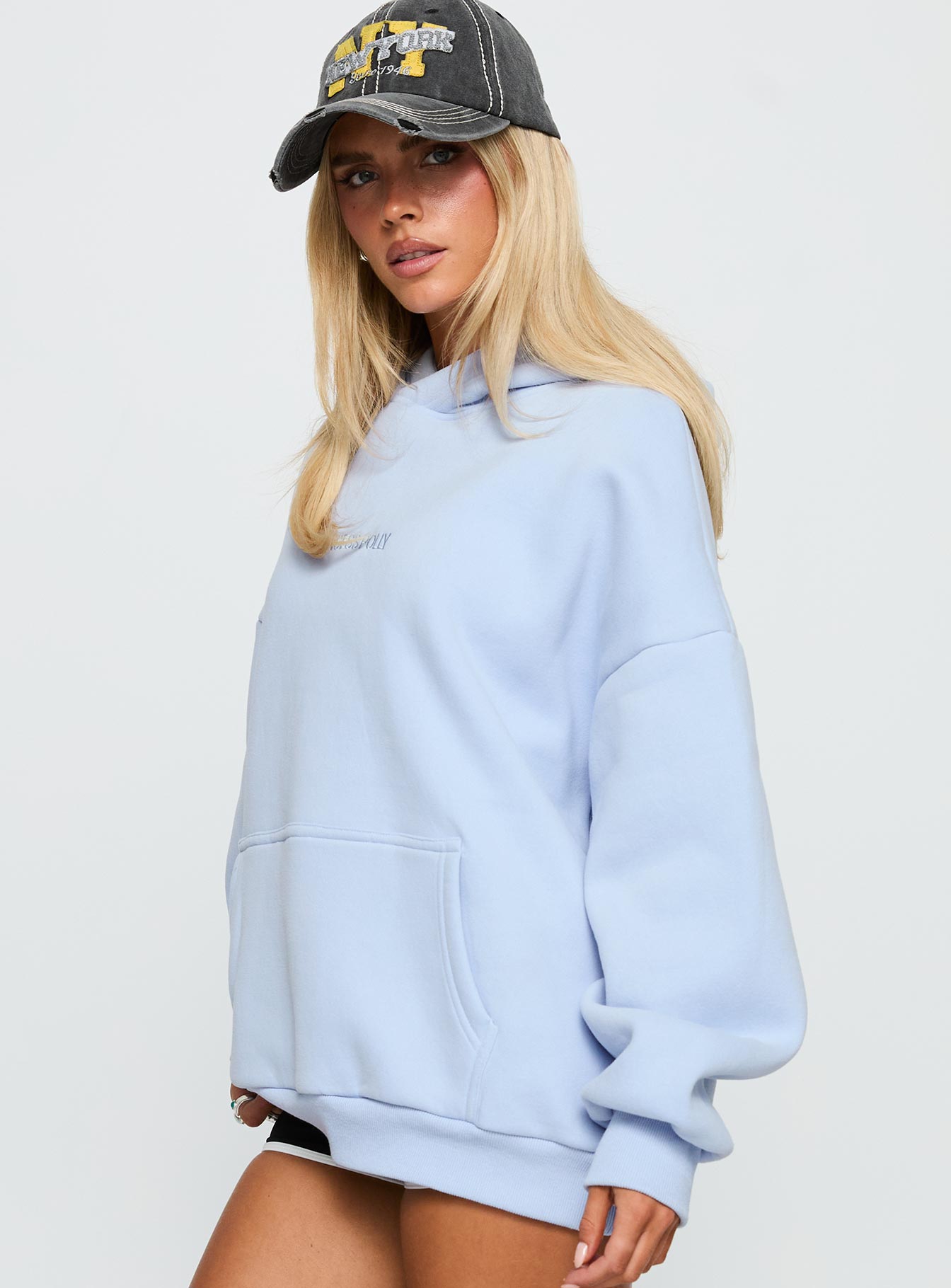 Princess Polly Hooded Sweatshirt Cornflower