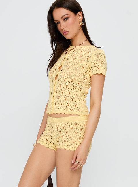 Sun Still Shines Crochet Set Yellow
