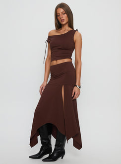 Azlynn Off Shoulder Set Brown