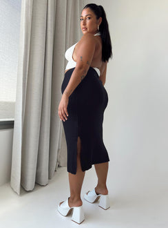 product Zanna Midi Skirt Black Curve Princess Polly  Midi Skirts 