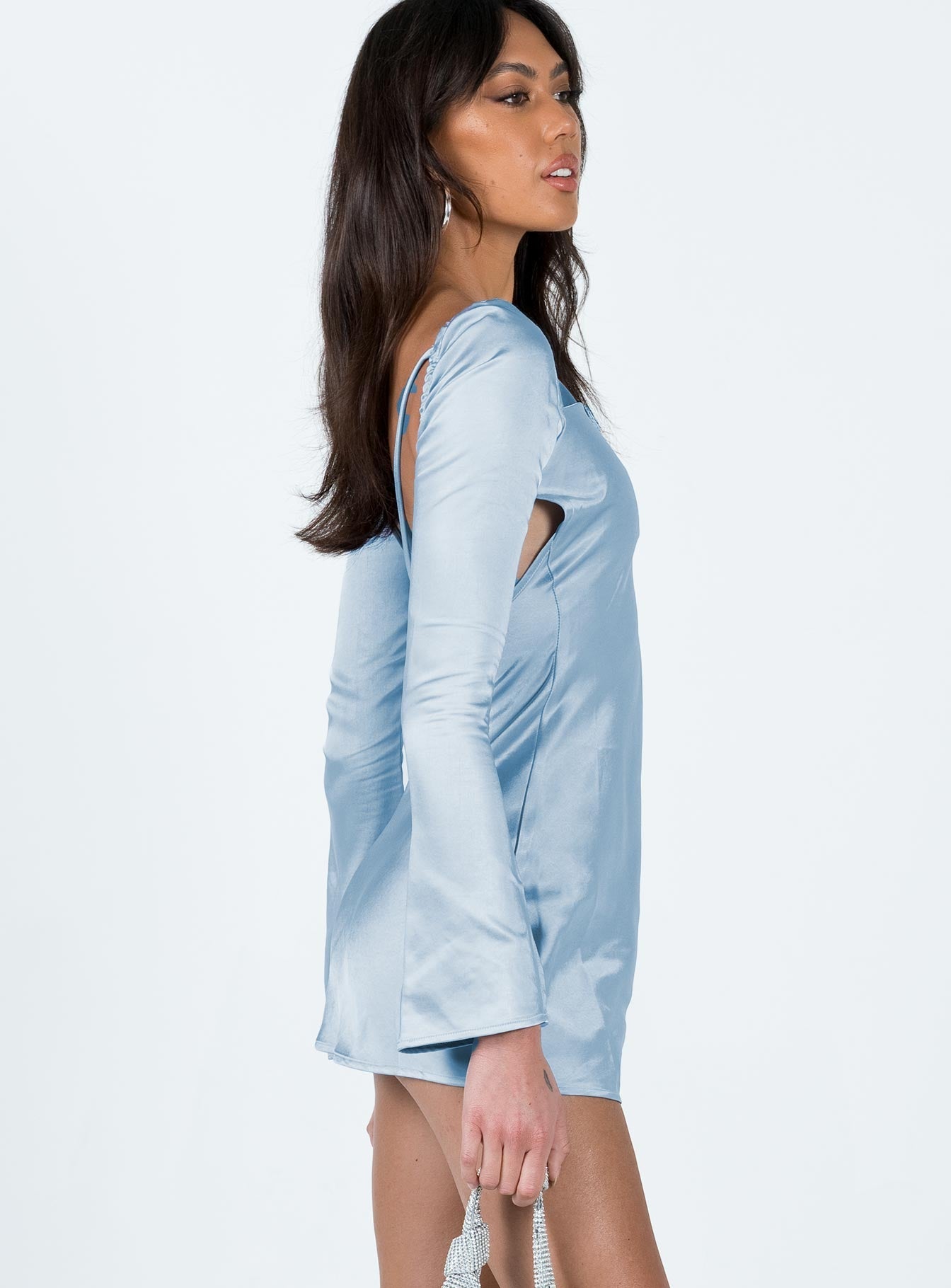 product Princess Polly Square Neck  Wallum Long Sleeve Mini Dress Blue