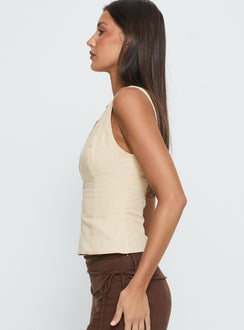 Heleena Zip Through Top Cream