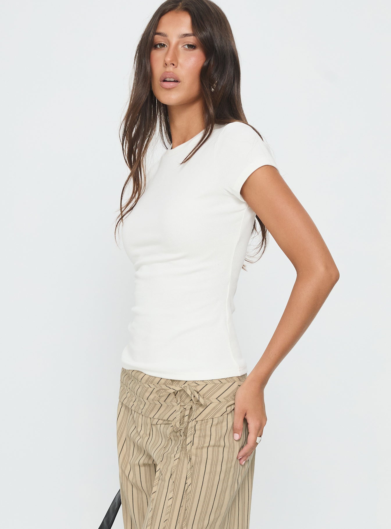 Baseline Longline Rib Top White