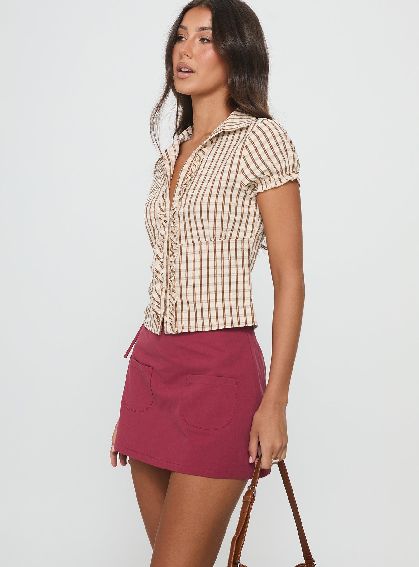 Gigi Wrap Skort Burgundy