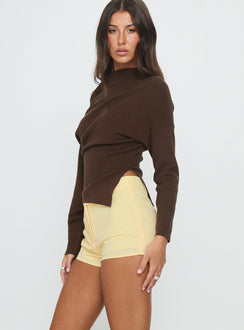 Anni Micro Shorts Lemon Pinstripe