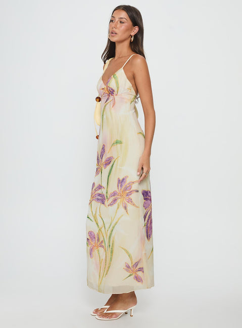 Isakaia Beaded Maxi Dress Floral / Multi