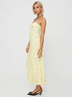 Demayne Floral Maxi Dress Cream / Pink