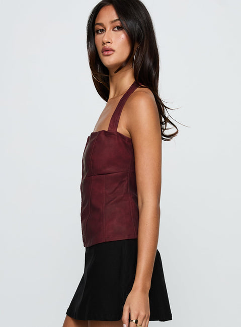 Supermodel Top Burgundy