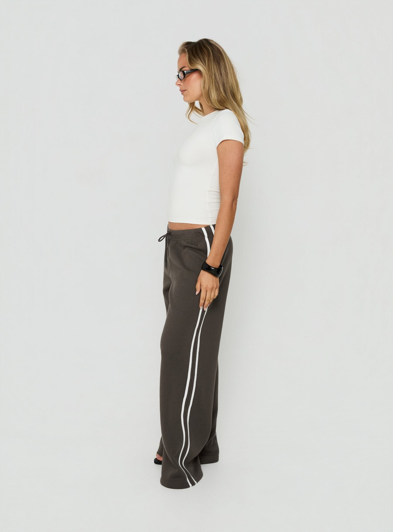 Kennah Wide Leg Sweat Pants Iron Grey