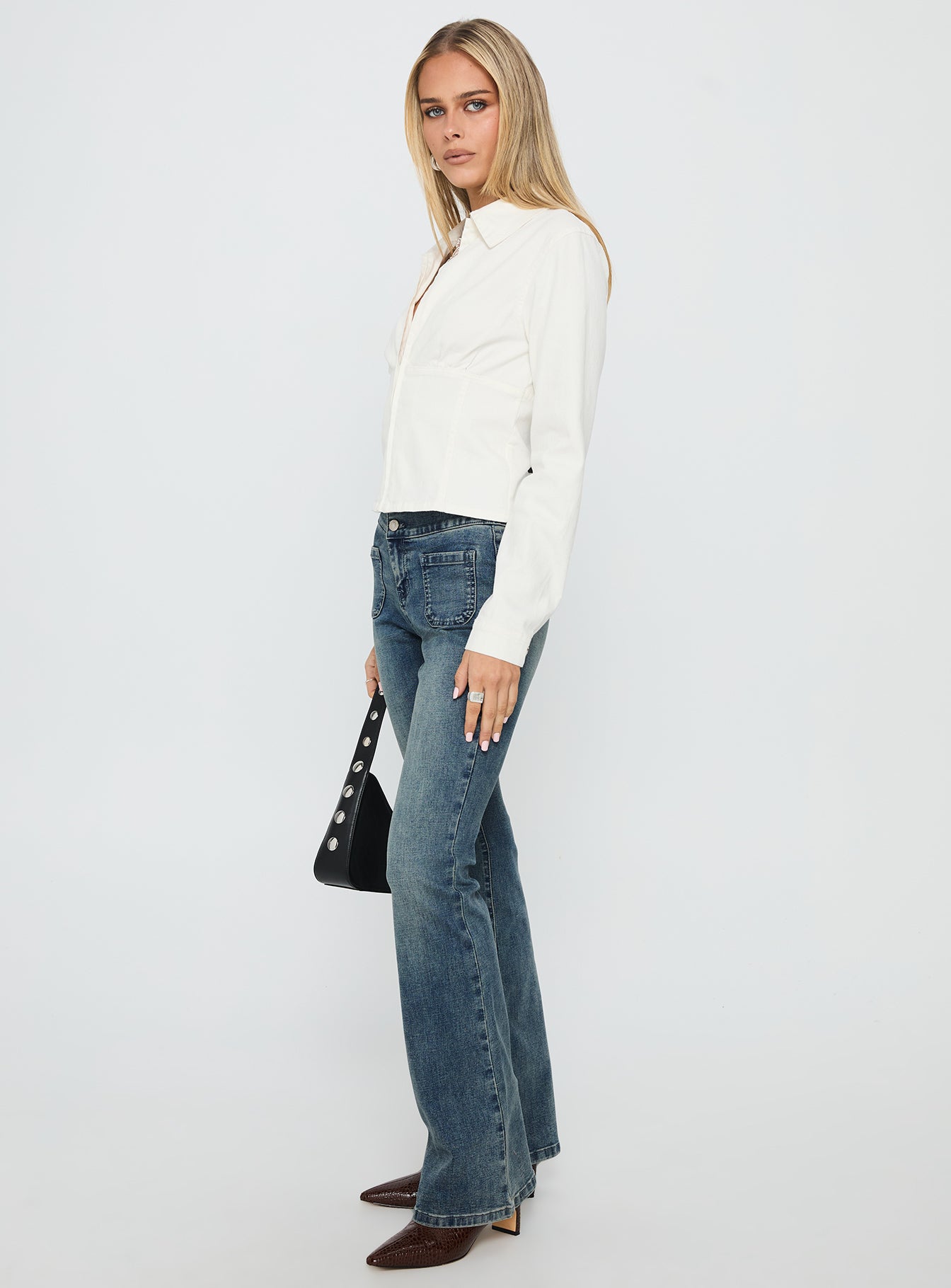 High Tide High Rise Bootleg Jeans Blue