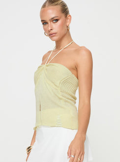 Butterfly Breeze Knit Top Yellow