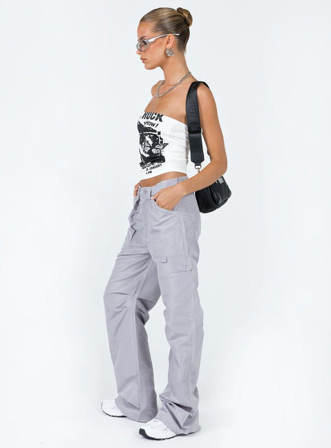 product Princess Polly High Waisted Pants  Miami Vice Pant Grey