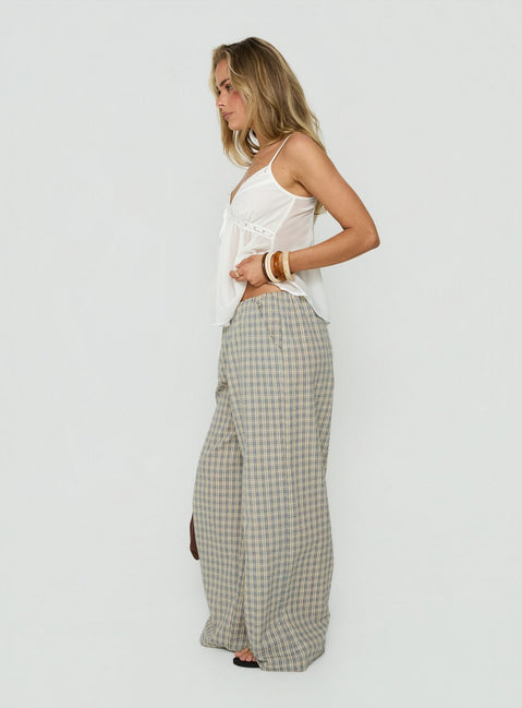 Lunea Concealed Waistband Pants Multi Check