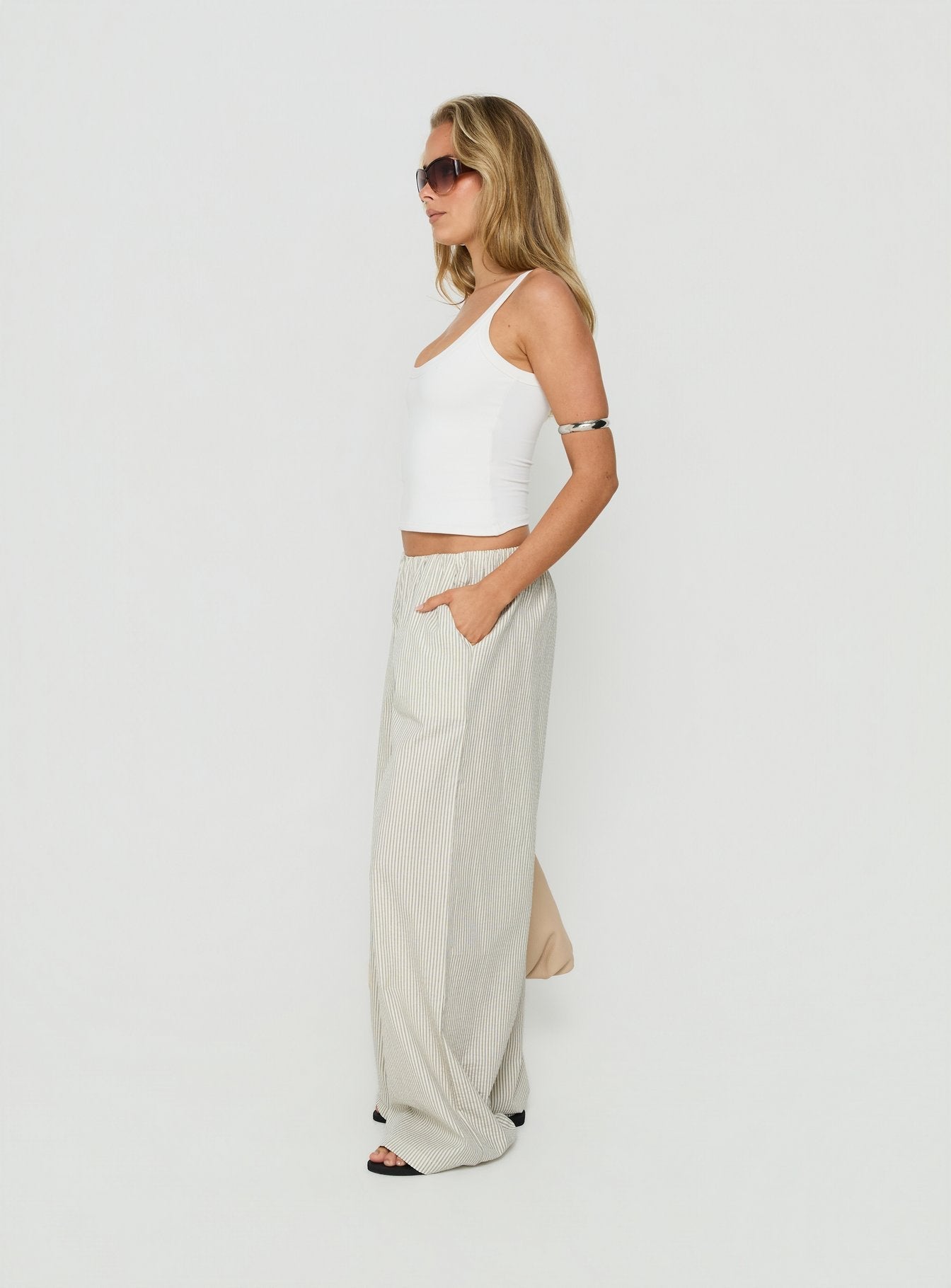 Lunea Concealed Waistband Pants Pinstripe