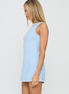 Yumiko Playsuit Blue Stripe