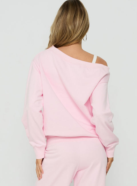 Wellness Off The Shoulder Jumper Pink