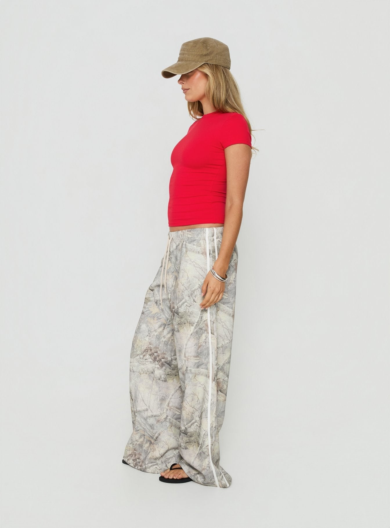 Kennah Wide Leg Sweat Pants Camo