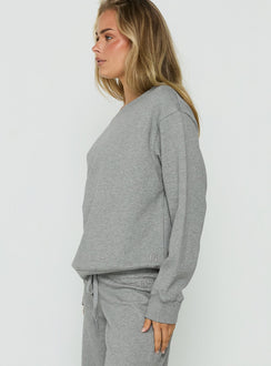 Wellness Off The Shoulder Jumper Dark Grey Marle