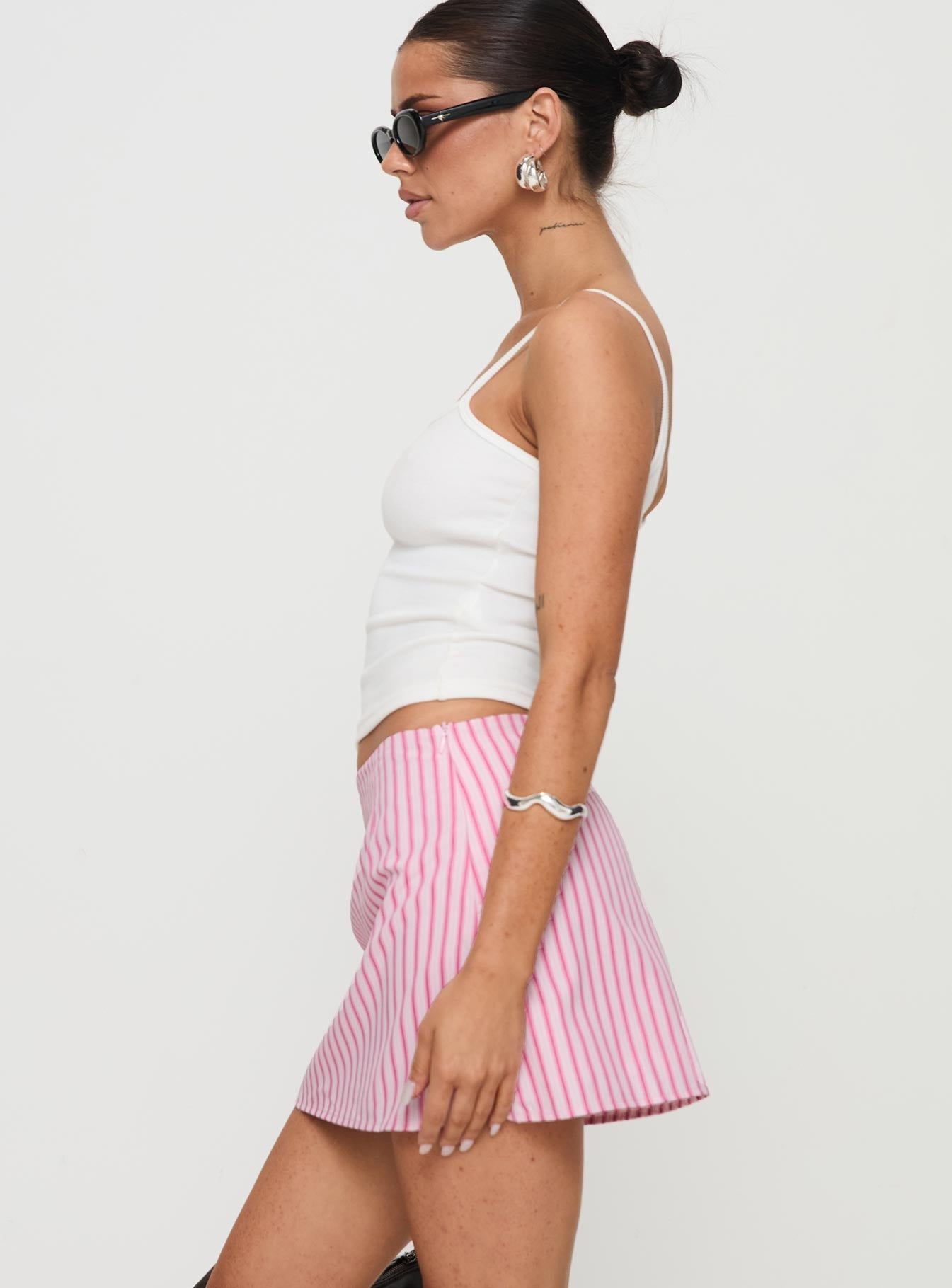 Samanfie Mini Skirt Pink Stripe
