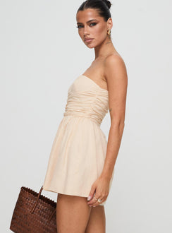 Quinelle Strapless Romper Cream
