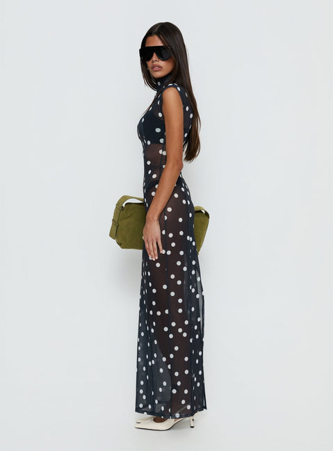 Redefined Maxi Dress Noir Polka