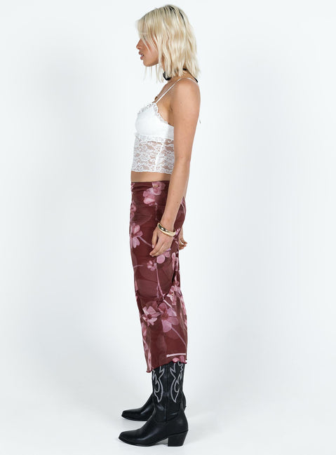 product Lassie Midi Skirt Purple Floral Princess Polly  