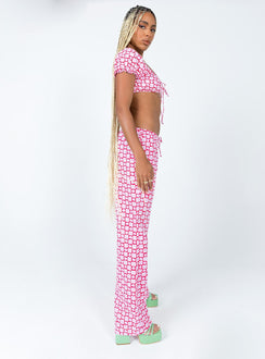 product Princess Polly  Motel Raya Trouser Apple Check Blush Red