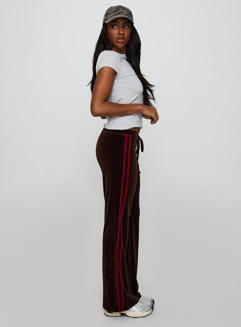 Belita Trouser Brown / Red