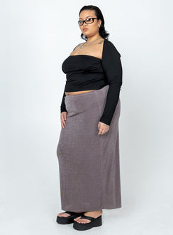 product Harriette Maxi Skirt Slate Grey Curve Princess Polly  Maxi 